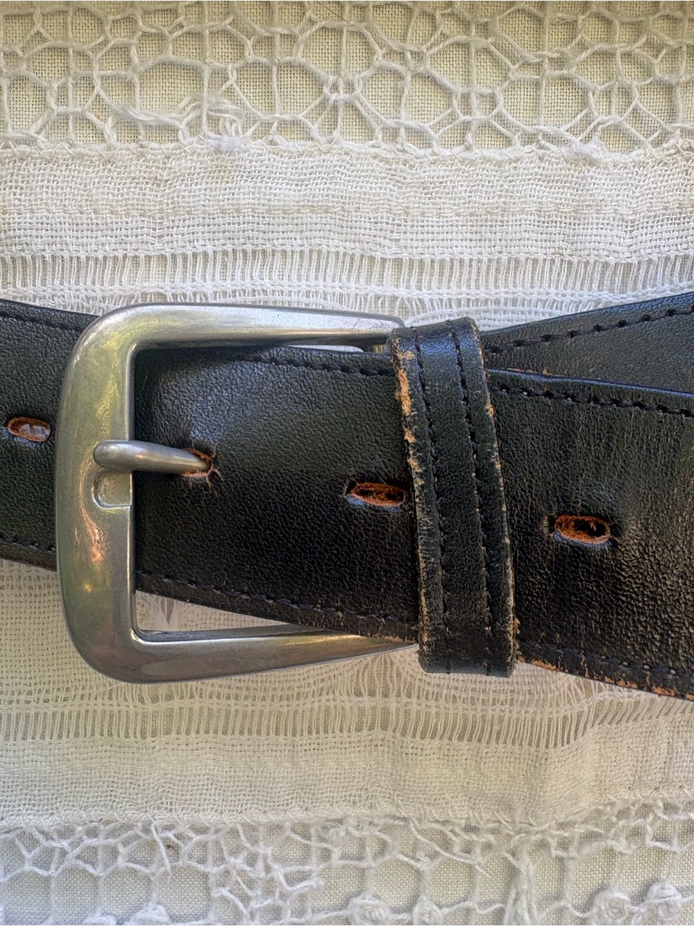 Vintage Leather python Belt - Picture 3 of 8